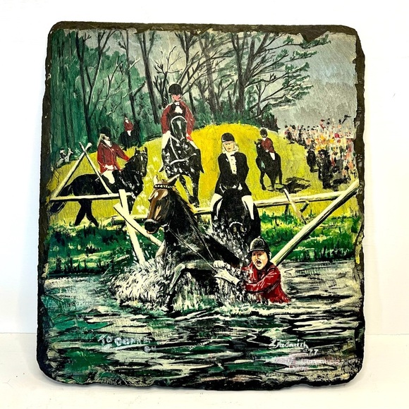 Other - Original Equestrian Art Painted on Slate